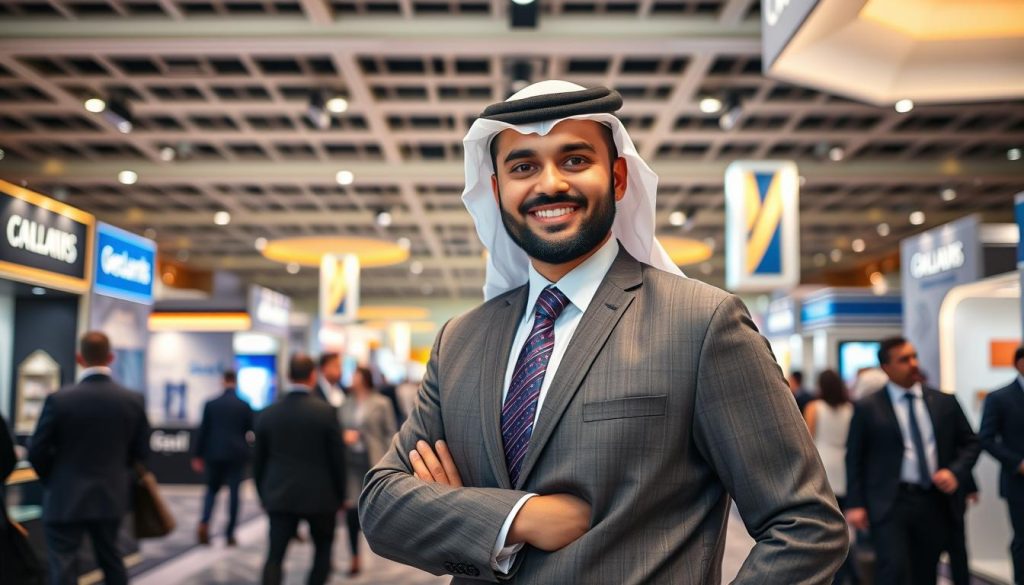 مندوب مبيعات في معرض تجاري