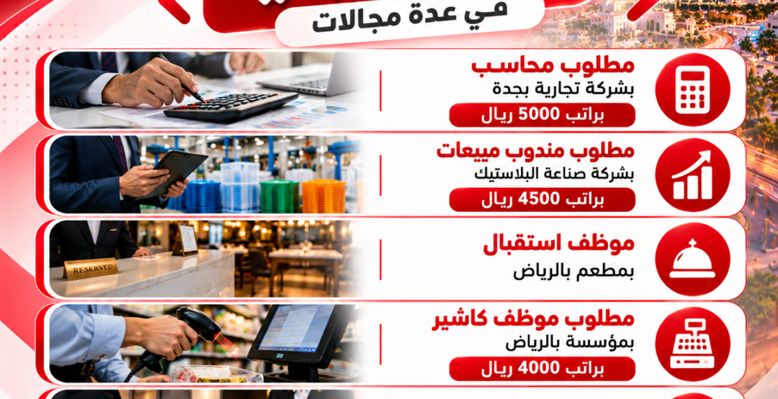 موظفين محاسبة مبيعات واستقبال